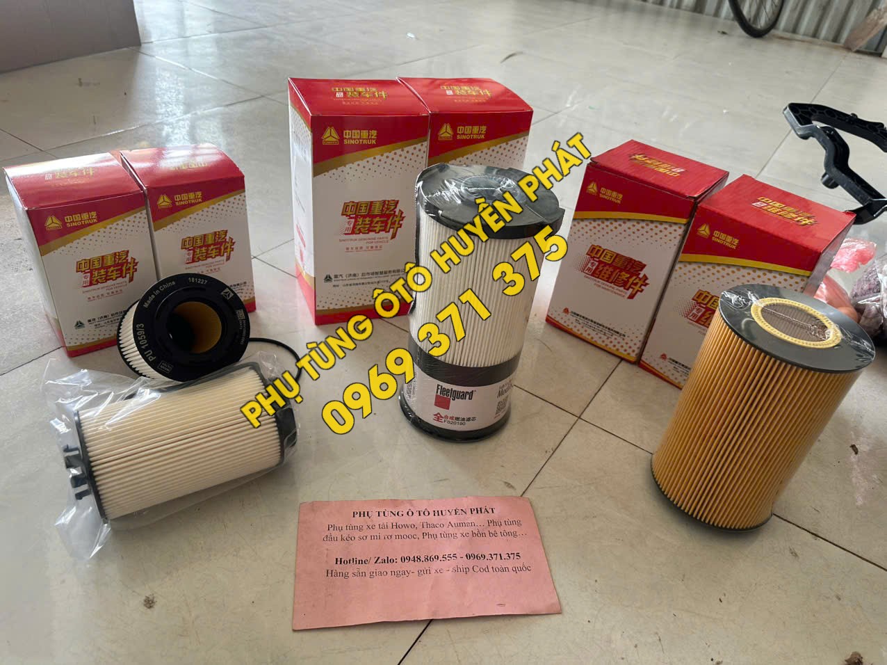 Bộ lọc nhiên liệu-lọc nhớt xe Howo Man vimid VX350