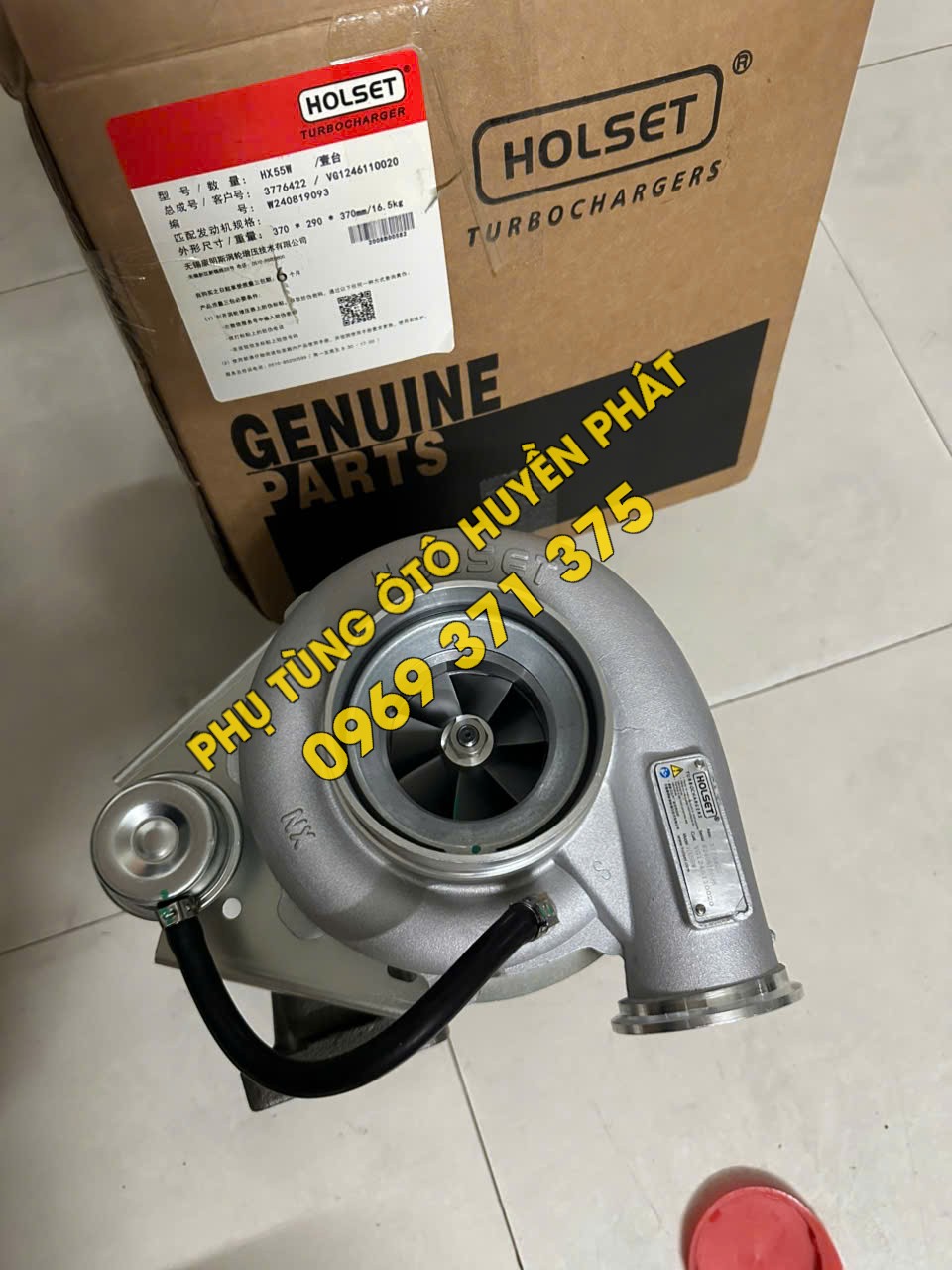 Tubo tăng áp Howo A7 420 HX55 VG1246110020