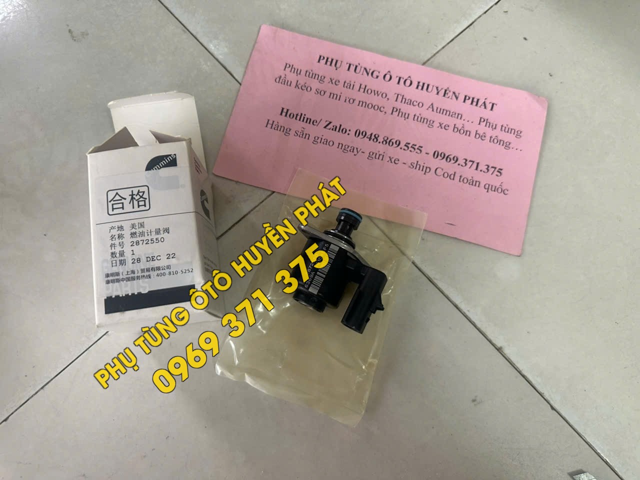 Van SCV máy Cummins ISGE xe Thaco Auman FV400 2872550 0043845